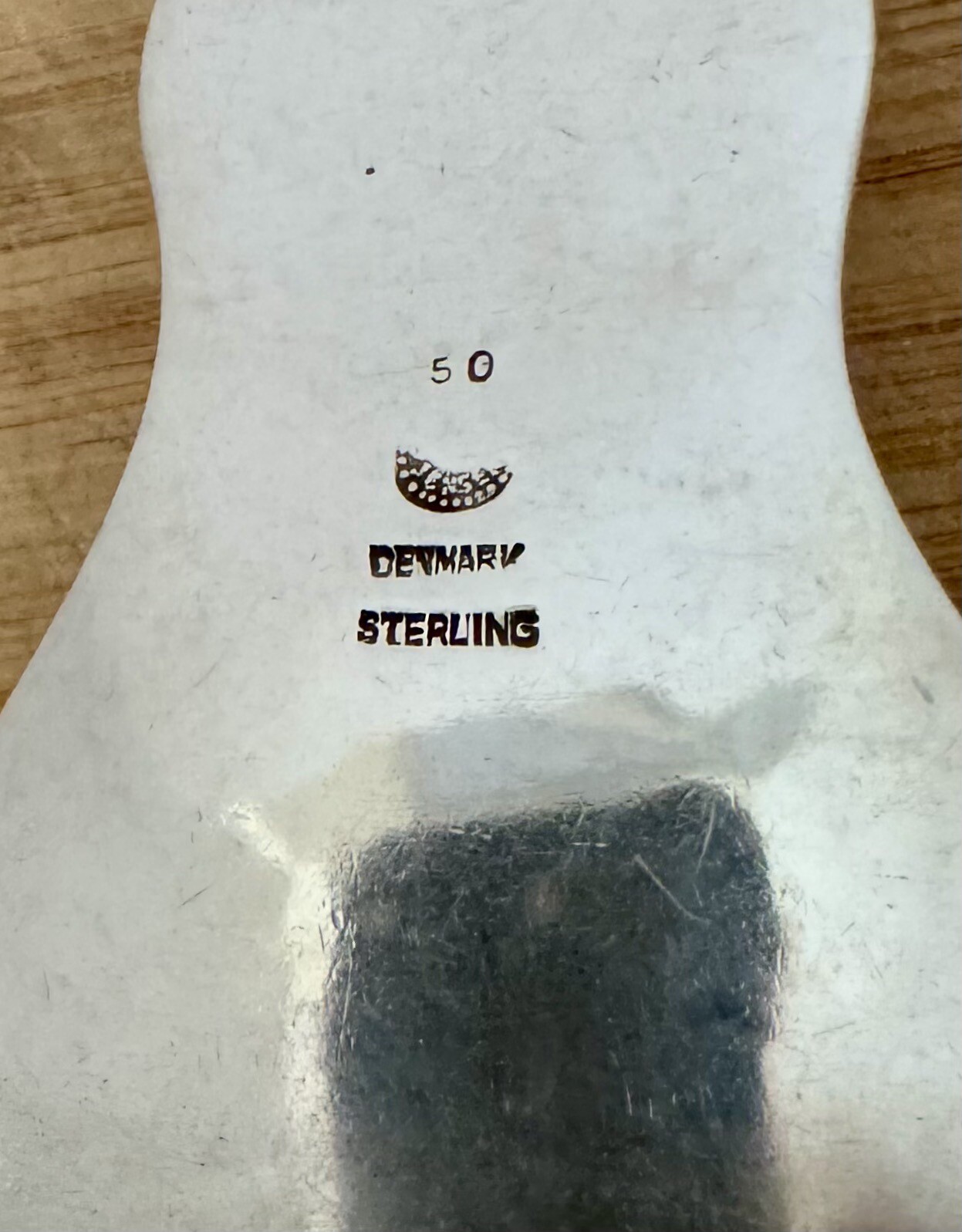 EARLY GEORG JENSEN ORNAMENTAL #50 SNAIL PATTERN STERLING 7 1/2″ SPOON 1915-1927