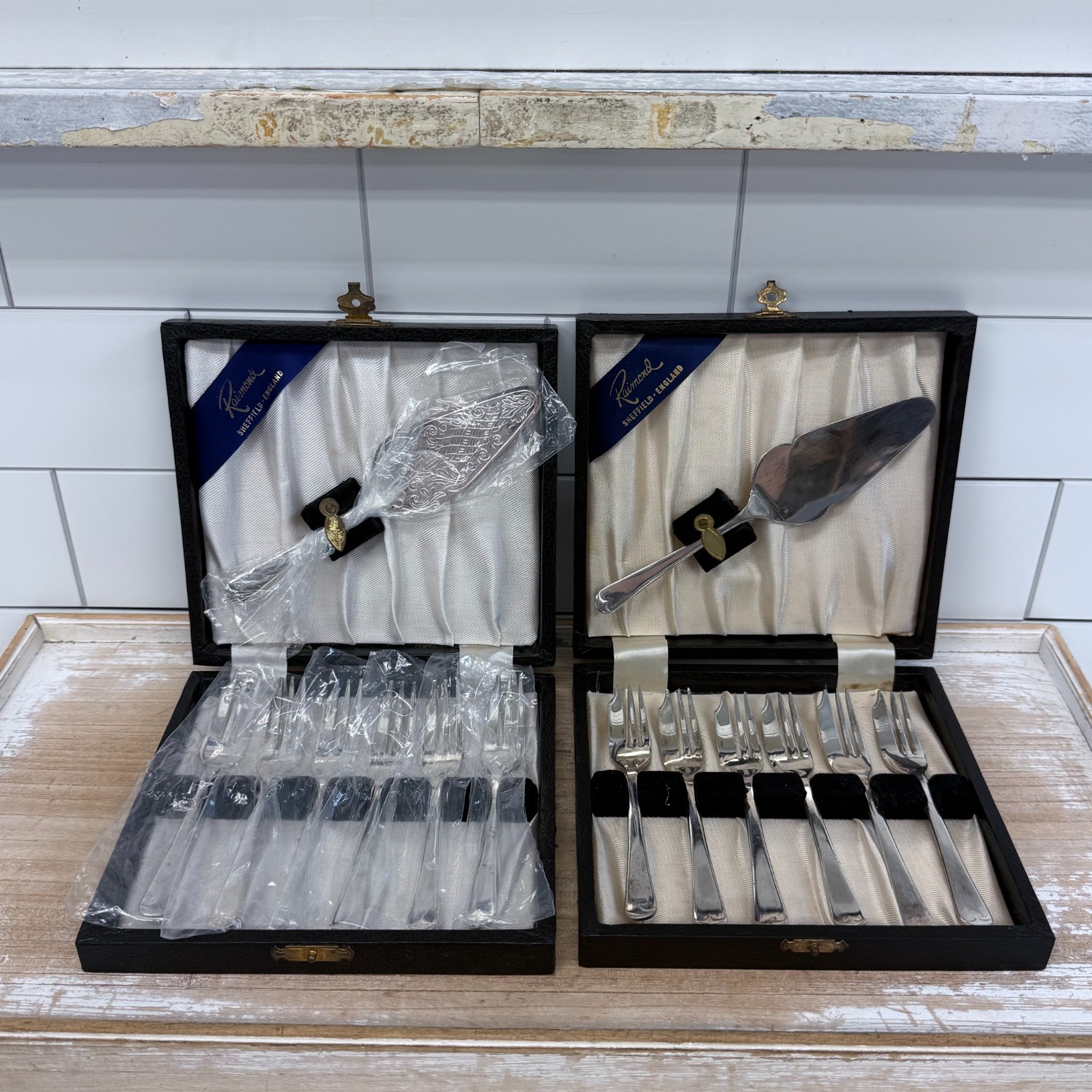 Raimond Sheffield Set of 2 Vintage Silver plate Utensils 1970s Cake Server