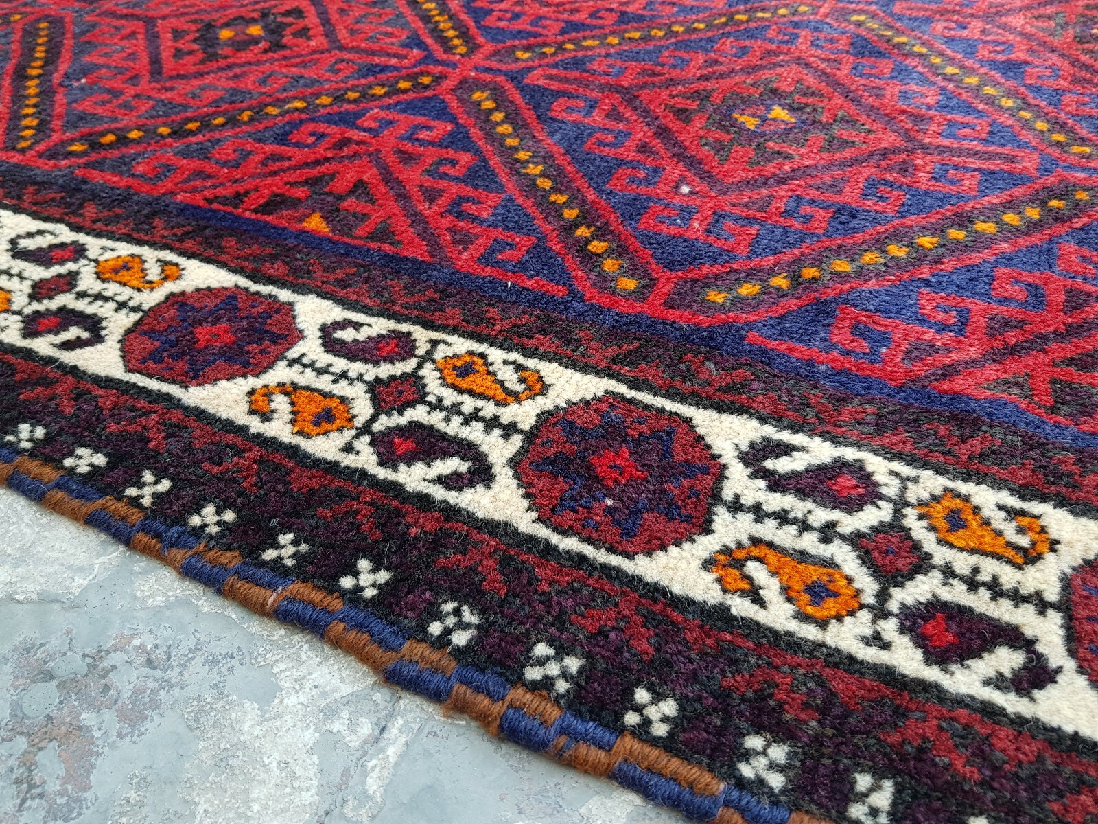 Baloch Rug 5’7″x3’7″ ft Nomadic Afghan Baloch Rug Vintage Sheep Wool Area rug