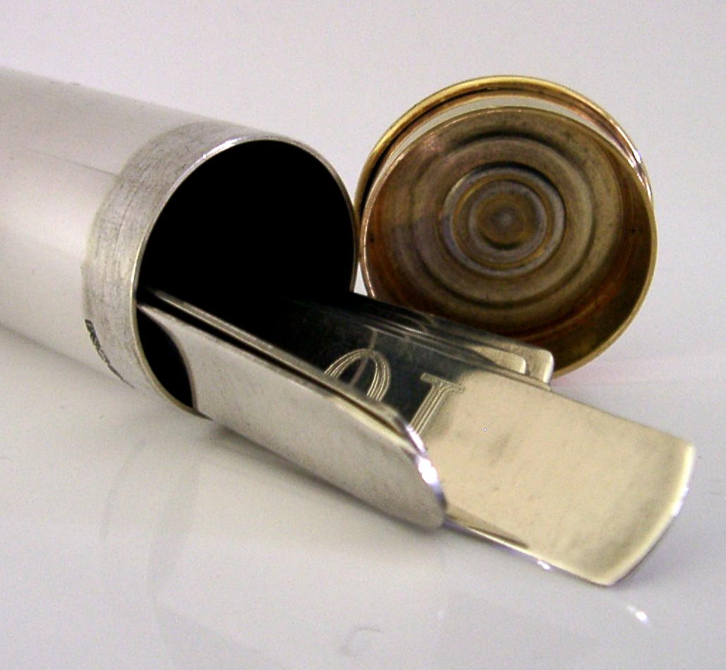 RARE STERLING SILVER CARTRIDGE PEG BUTT MARKER 2005 SHOOTING HUNTING 58g