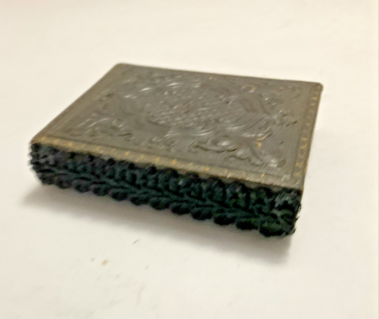 Union Case Copper Foil Matte Glass Ambrotype signed Lucinda Emry 1891