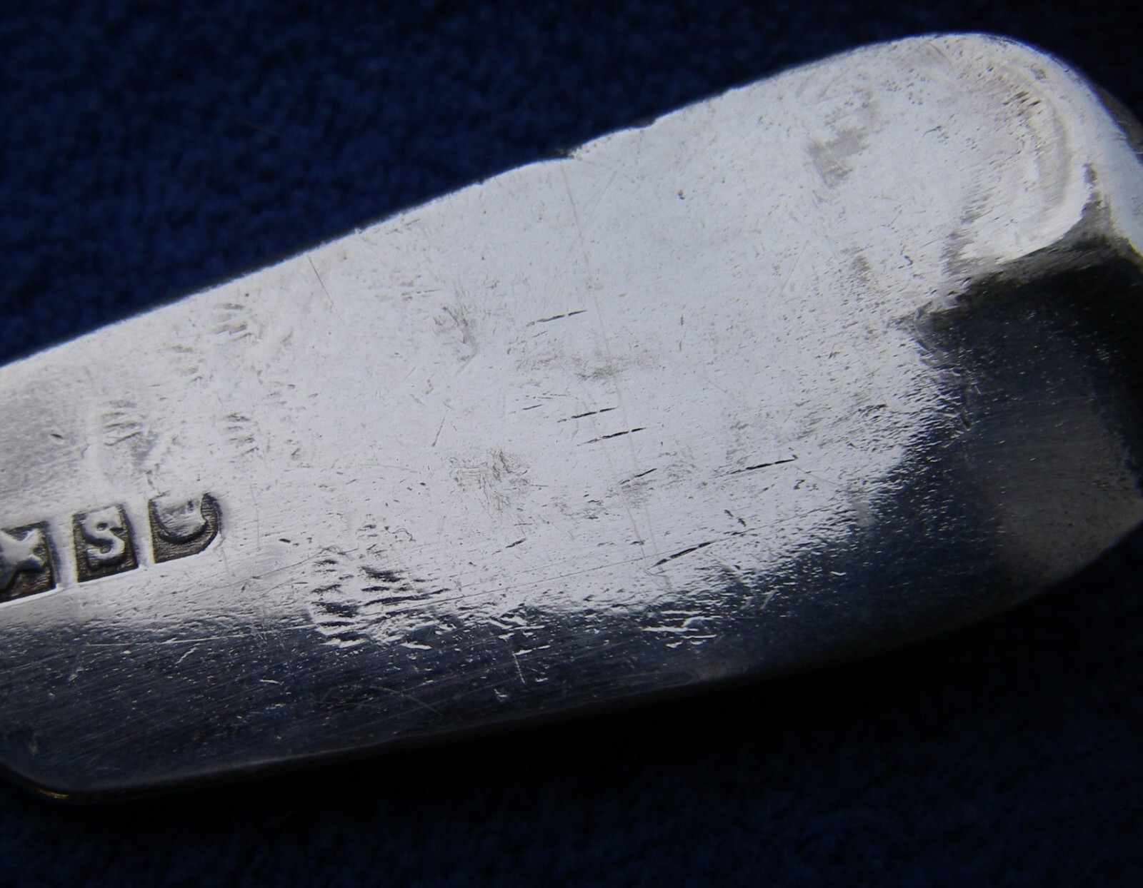 Mystery CANADIAN(?) / CHINESE EXPORT(?) Silver GRAVY LADLE-JW Pseudo Marks-NR