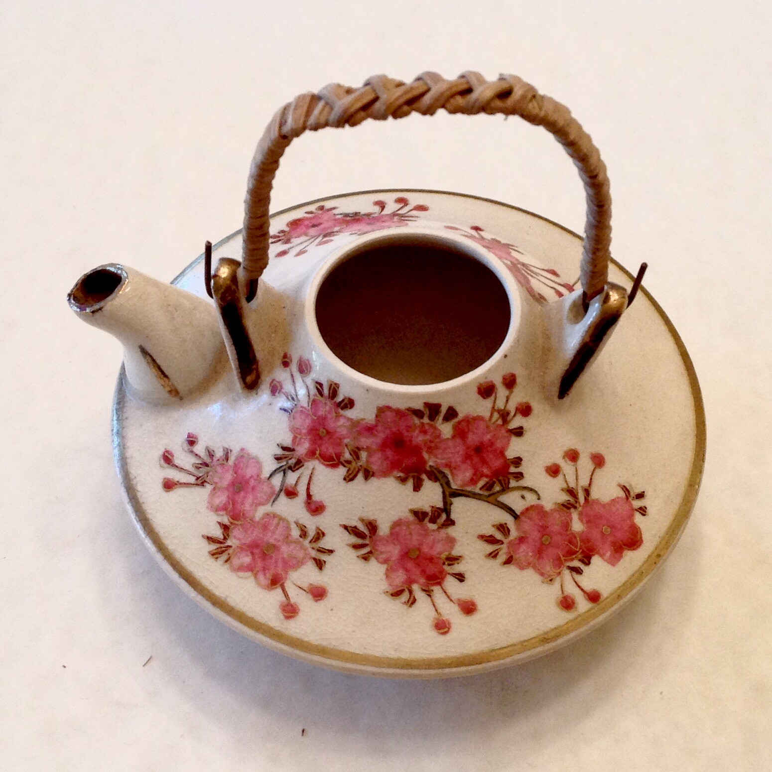 ~ Antique Japanese Kyoto Satsuma Hand Painted Miniature Teapot