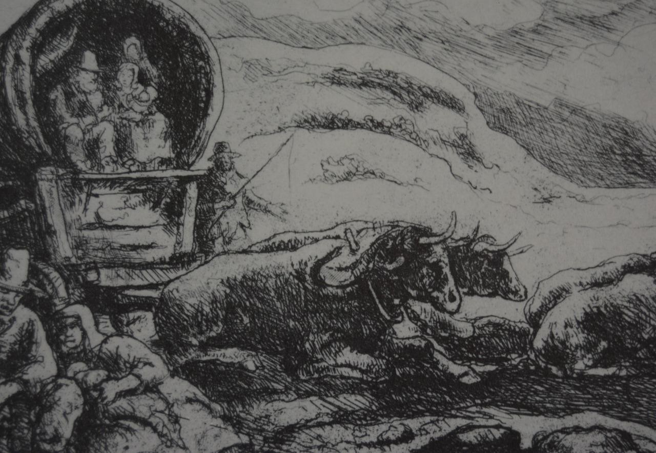 Pioneers Resting by Eugene Higgins Wall Art Vintage Art Print Antique 1930’s