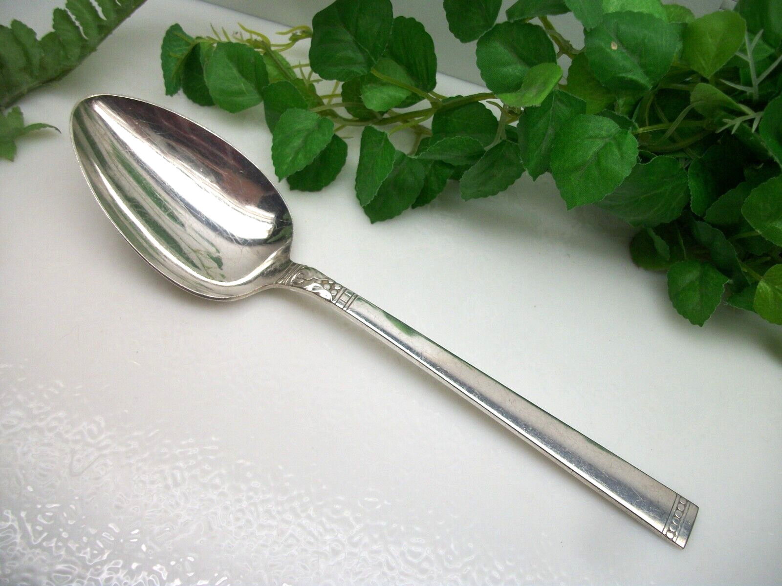 Oneida Community Silver FOREVER Silverplate Solid Serving Spoon 1939