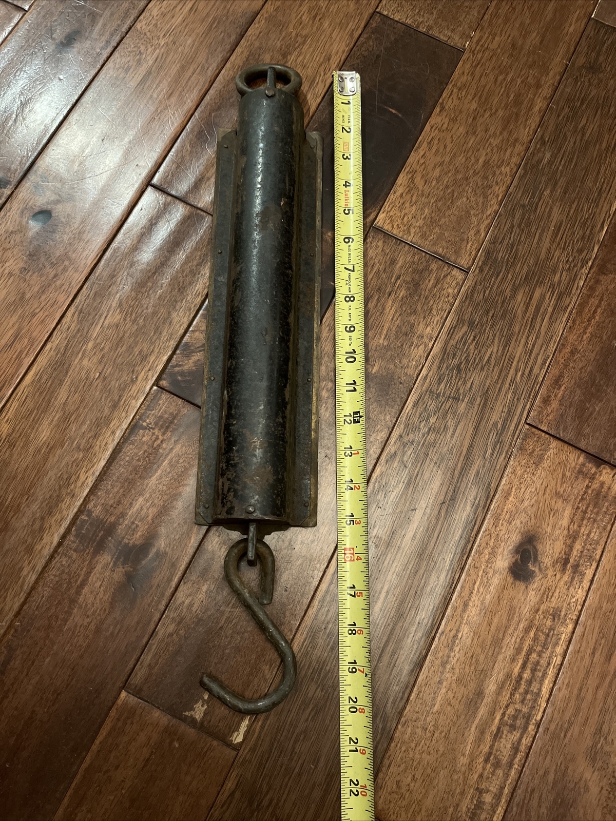 Antique Chatillons brass Spring Balance hanging scale New York 125 lbs 1880’s