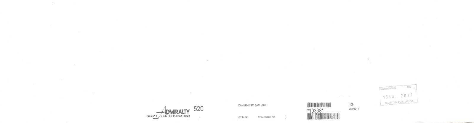 Admiralty 520 South America North East Coast Cayenne To Sao Luis Map Chart Wall