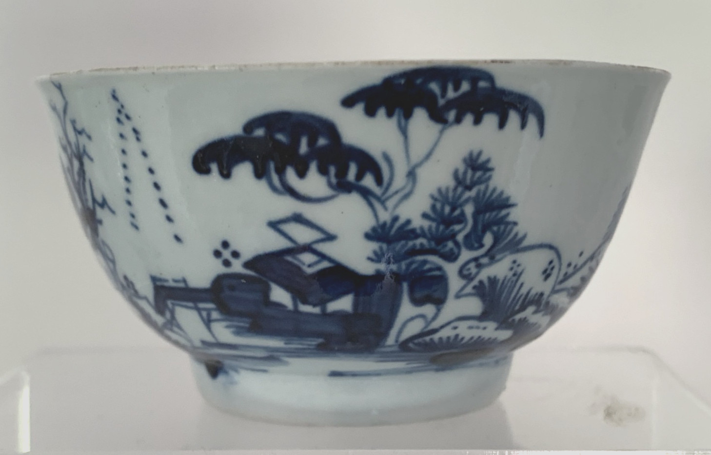 Richard Chaffers of Liverpool Blue & White Porcelain Tea Bowl c 1758 – 1763