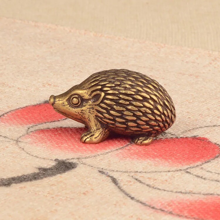 Pure Copper Handmade Exquisitely Perfect Lovely The Hedgehog The Statue
