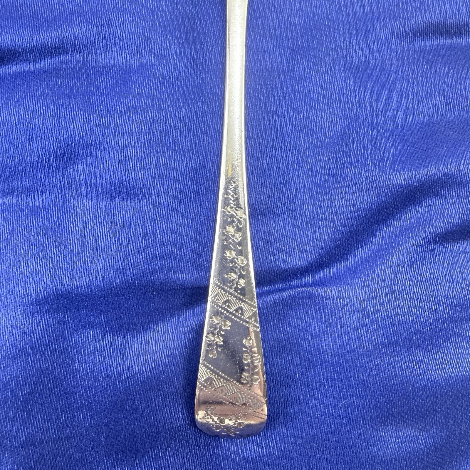 Antique Daniel & Arter Birmingham Sugar Tong & 12 Demitasse Spoons Set 1890-1910