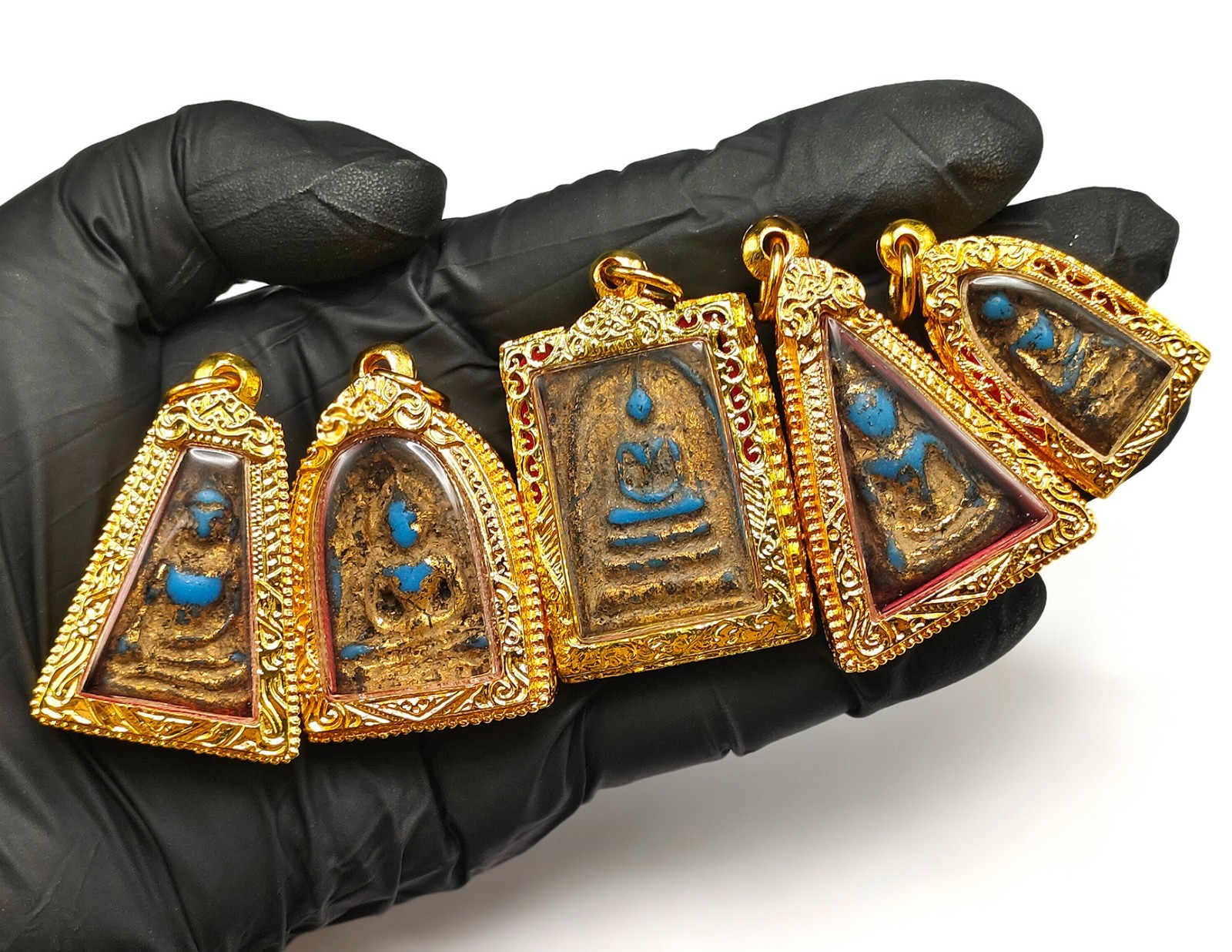 Gorgeous Gilt Gold Phra Somdej Benjapakee Wat Rakang Protect Thai Amulet CK1199