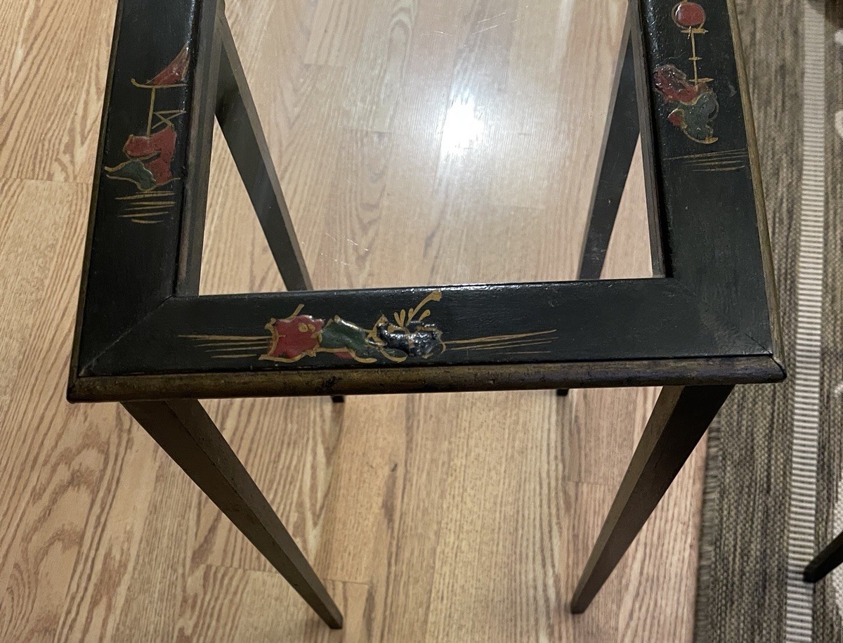 NESTING TABLES Set of 3 Vintage Stackable #1036 Beautiful Design 22”