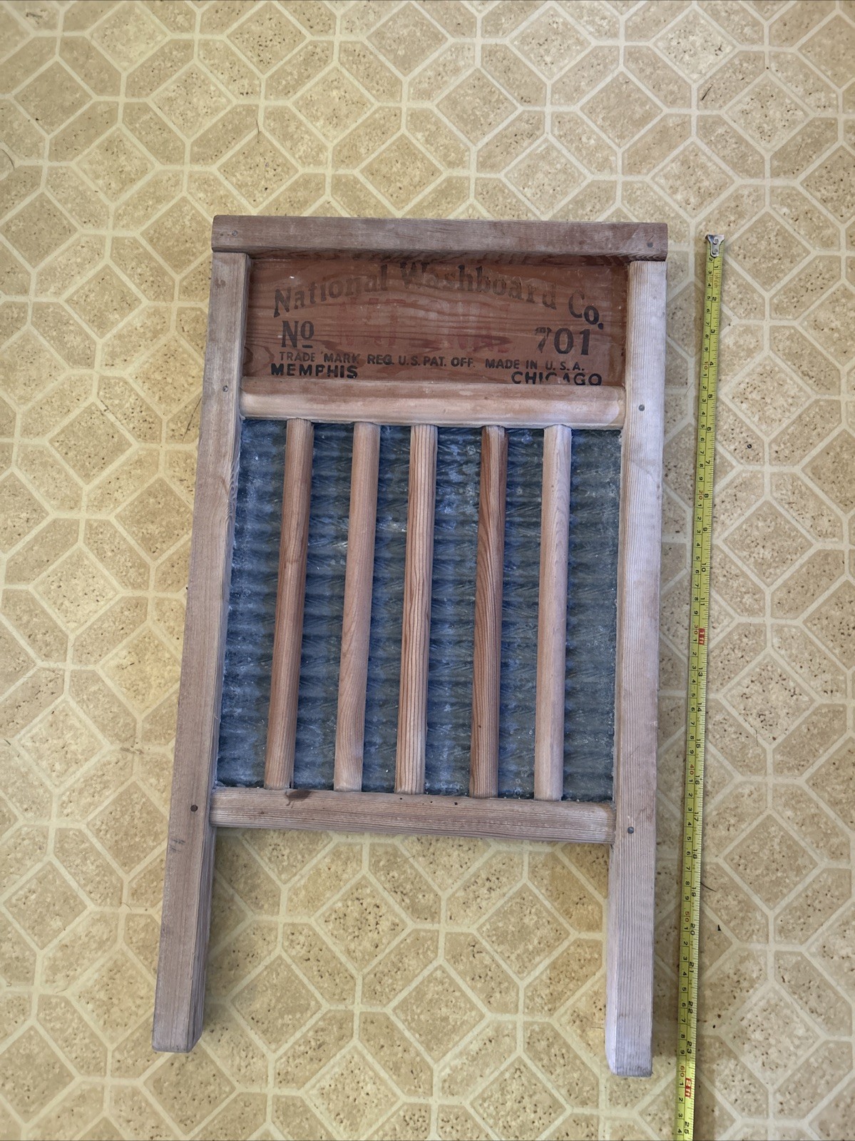 Vintage National Washboard Co. No. 701 Memphis Chicago USA