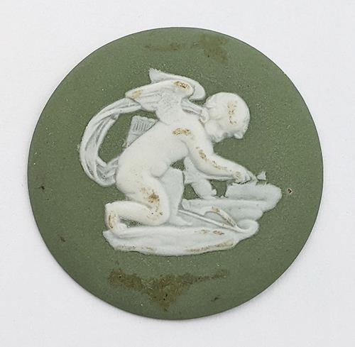 VINTAGE WEDGWOOD CUPID / PUTTI JASPERWARE PLAQUE / PANEL 1962