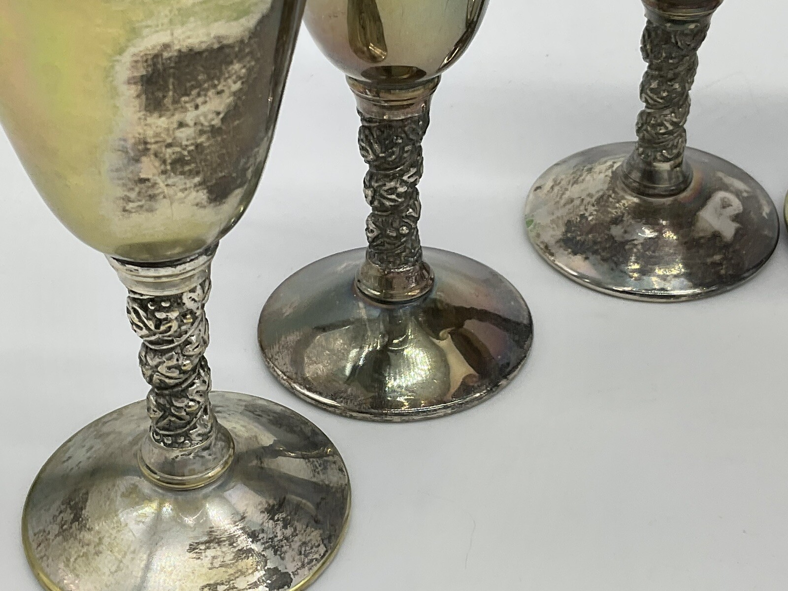 Valero Silver Plated Goblets Made In Spain Spanish Vintage