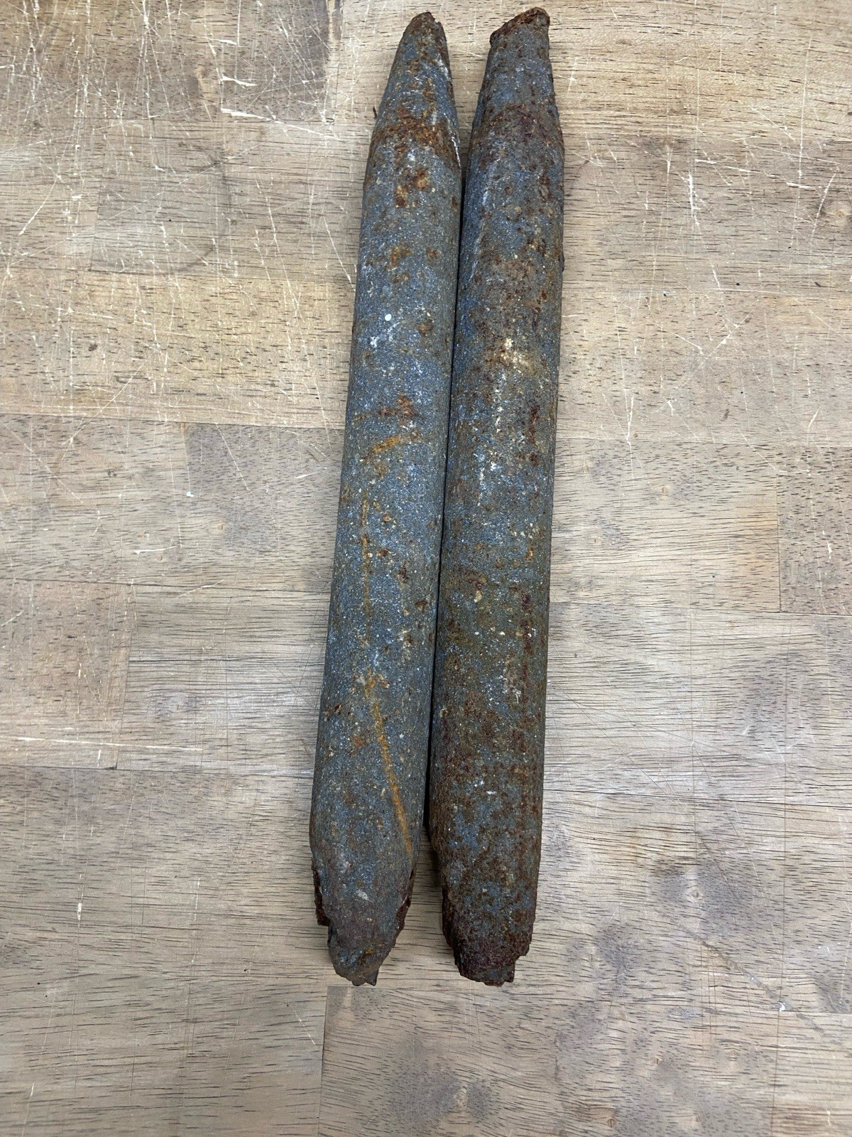 Lot of 2 Antique 6 LBS Vintage Cast Iron Window Sash Weights Deep Sea Fishing