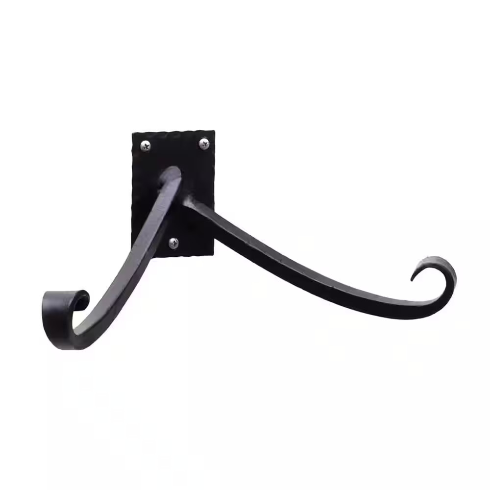 Lodge Y Bracket W/Multiple Hooks, Iron, 11.75 In. Wide, Black Powder Coat Finish