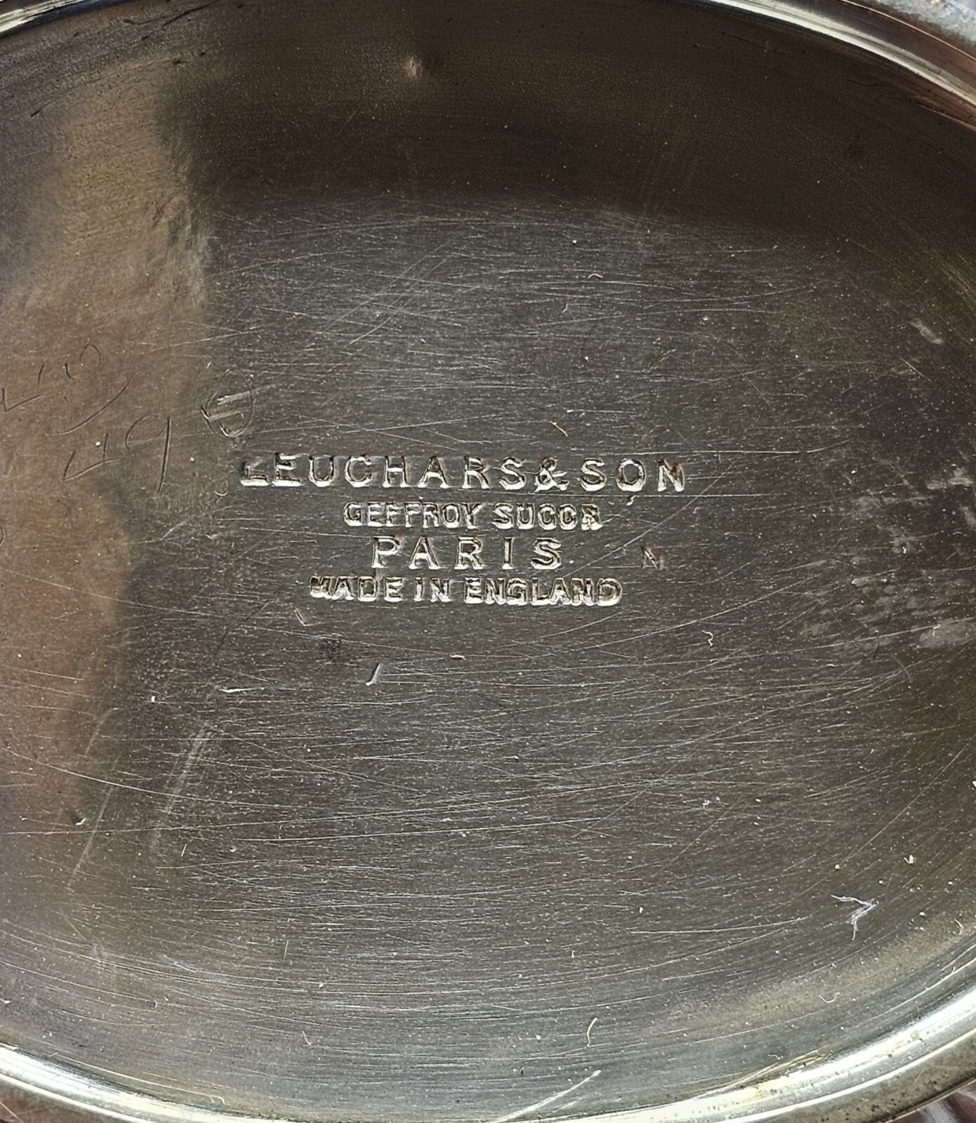 Antique Leuchars & Son Sugar Bowl With Angular Twin Handles