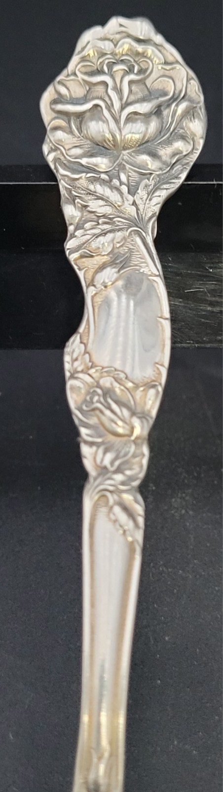 Vintage Fessenden & Co Roses & Leaves .925 Silver Souvenir Spoon-RARE!