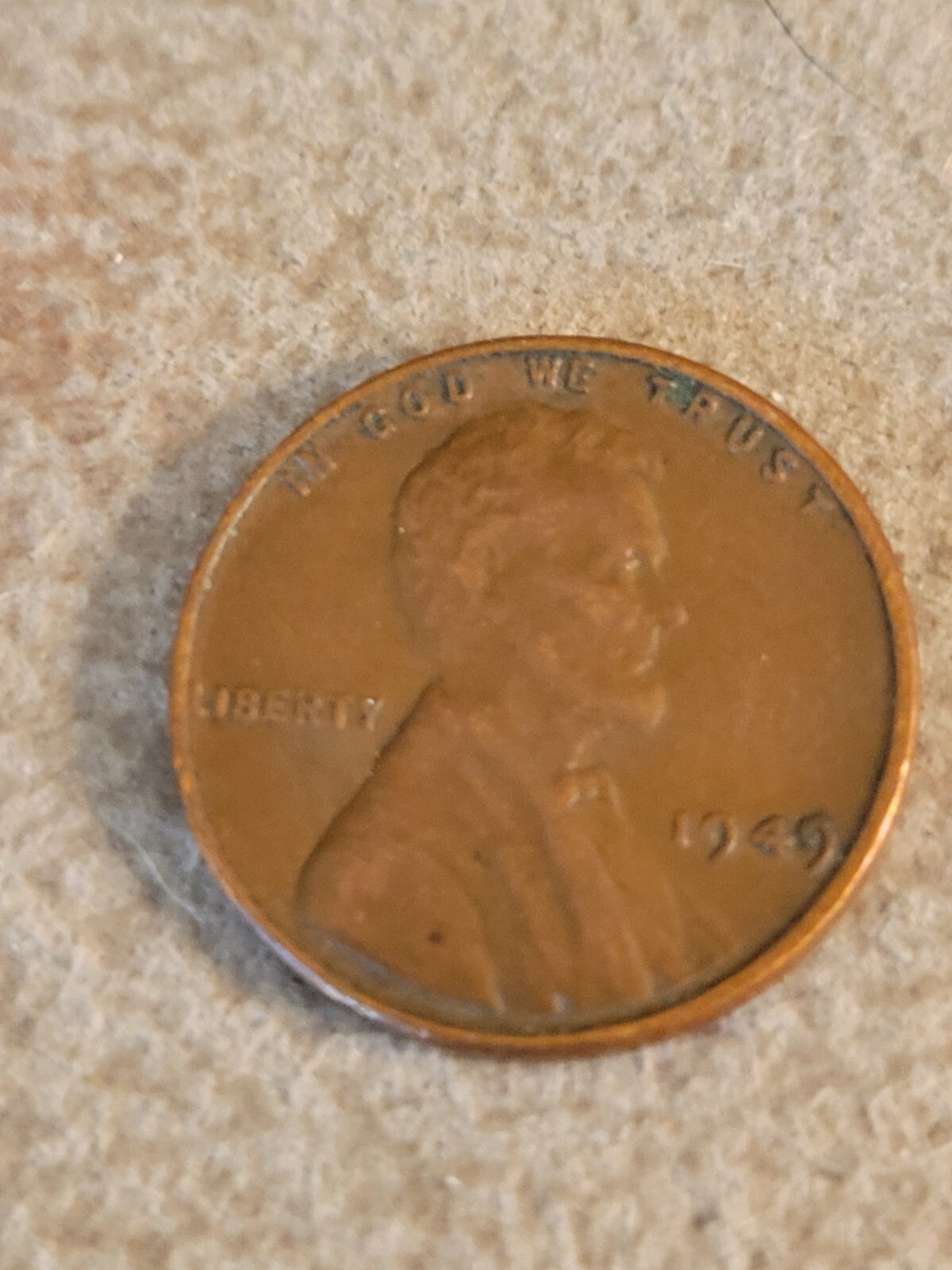 1949 No Mint Coin wheat penny