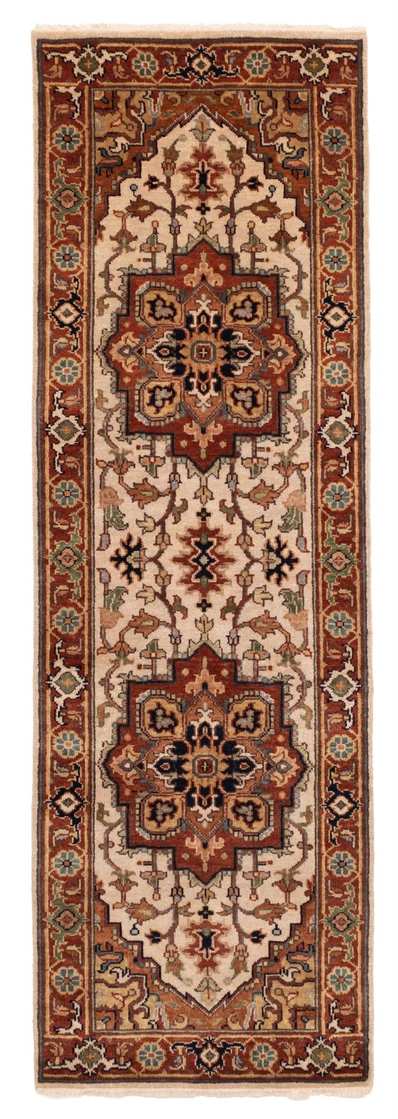 2’6″ x 7’11” Vintage Hand-knotted Runner Rug Traditional Oriental Wool Carpet