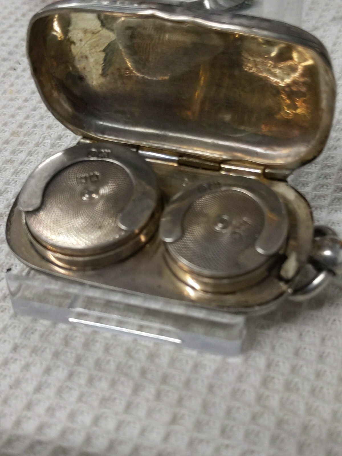 DOUBLE SOVEREIGN CASE STERLING SILVER London Antique
