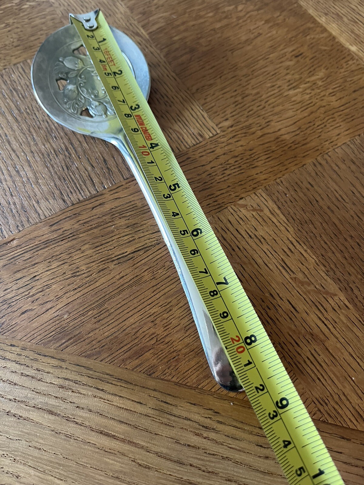 Vintage Leonard Silverplate Serving Spoon Tomato Cranberry Slotted Pierced Italy