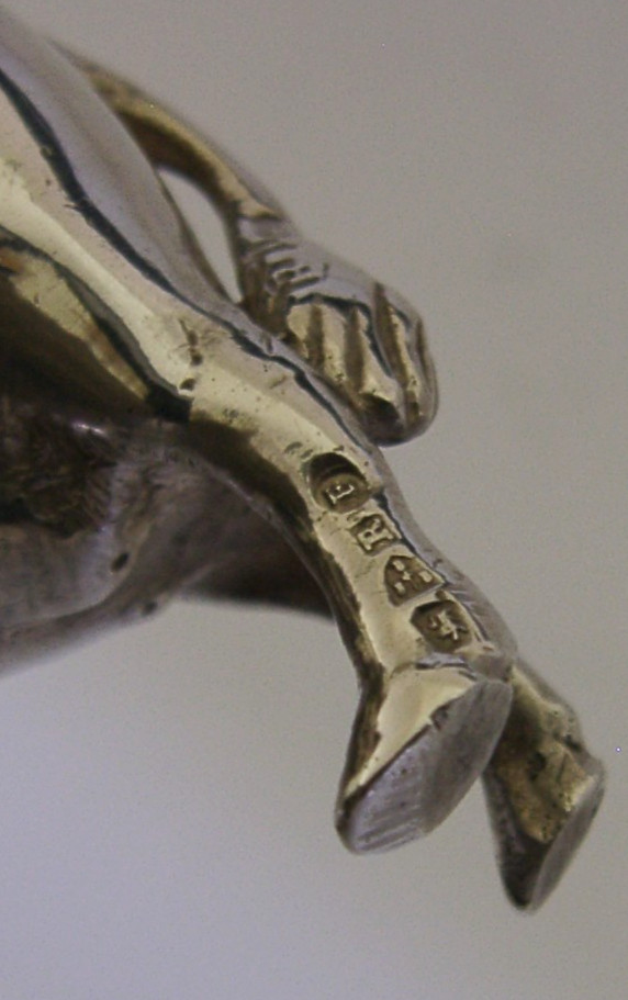 RARE ANTIQUE STERING SILVER COW BULL PEPPER POT CHESTER 1900 68g ANIMAL