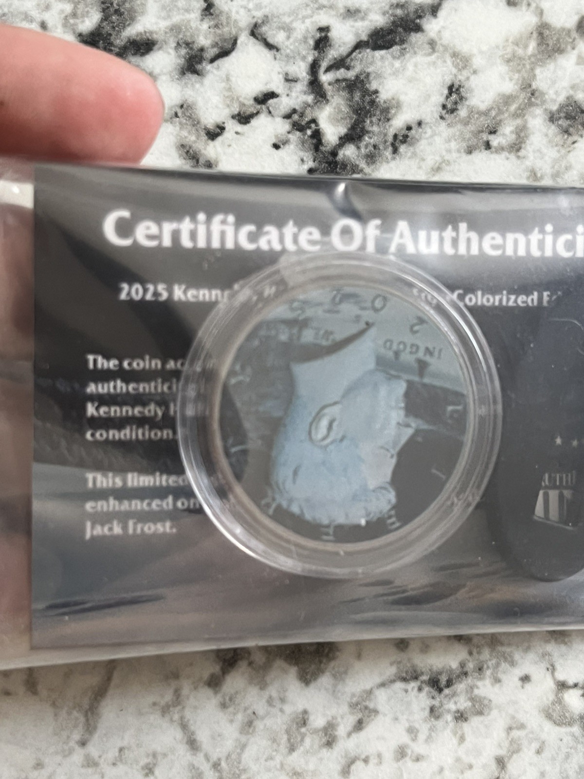 2025 JACK FROST KENNEDY HALF DOLLAR LIMITED MINTAGE OF 1000