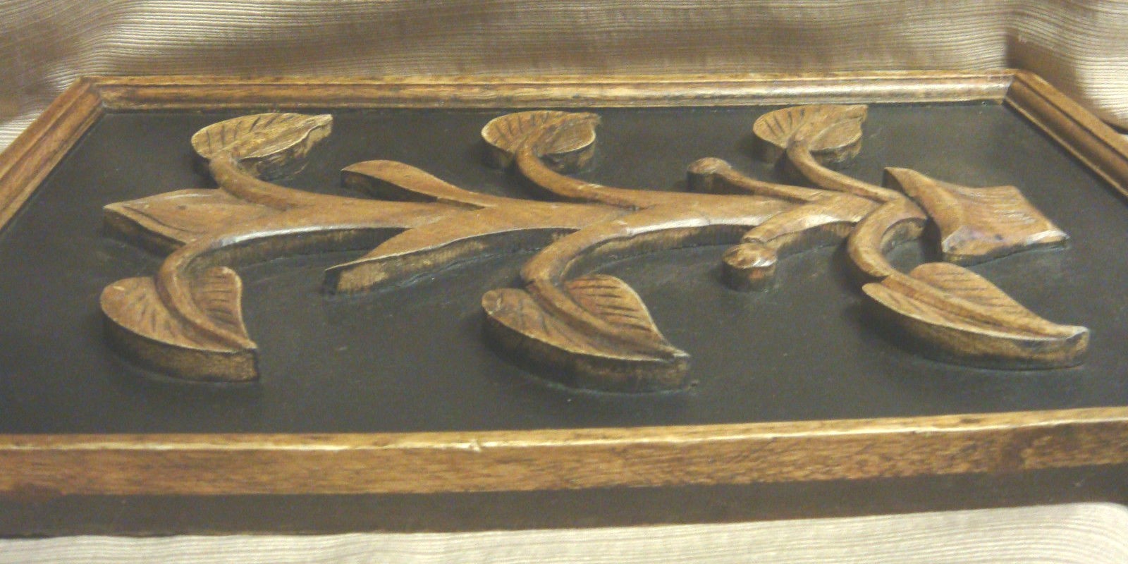 Unique Hand Carved Wooden Plaque Tree Design – 12″ x 17 1/2″