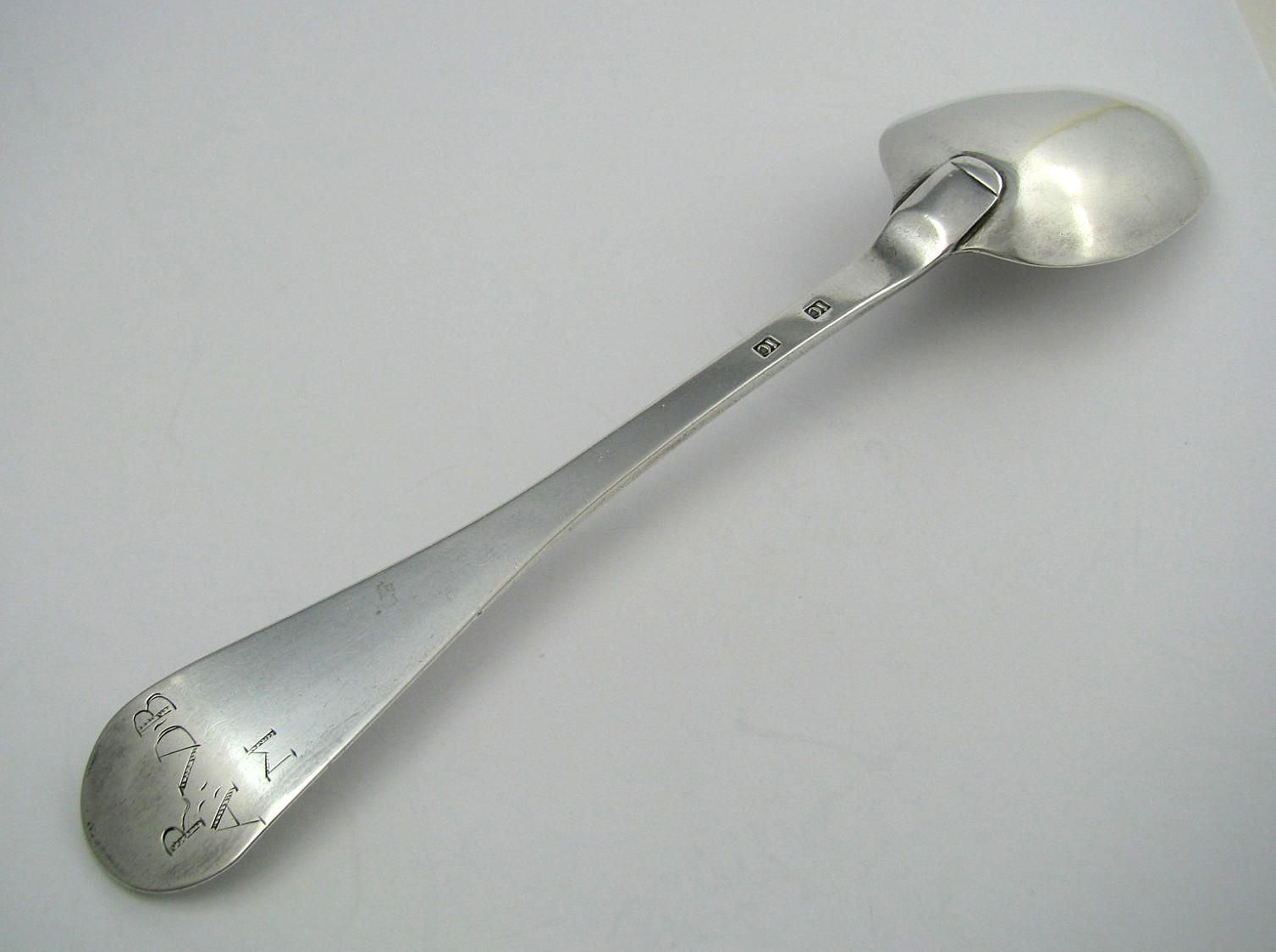 American Colonial COIN SILVER SPOON SERVING SPOON by Joseph Carman Phila Pa 1771