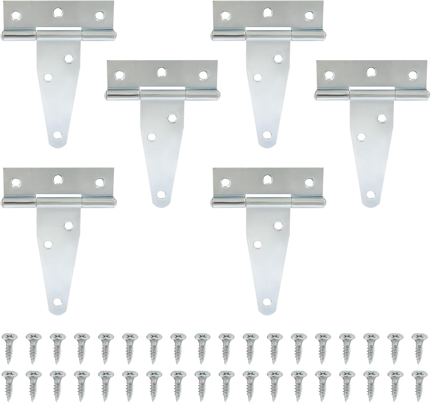 Reliable 3-Inch T-Strap Hinges – 6 Count, Perfect for Heavy Duty Projects