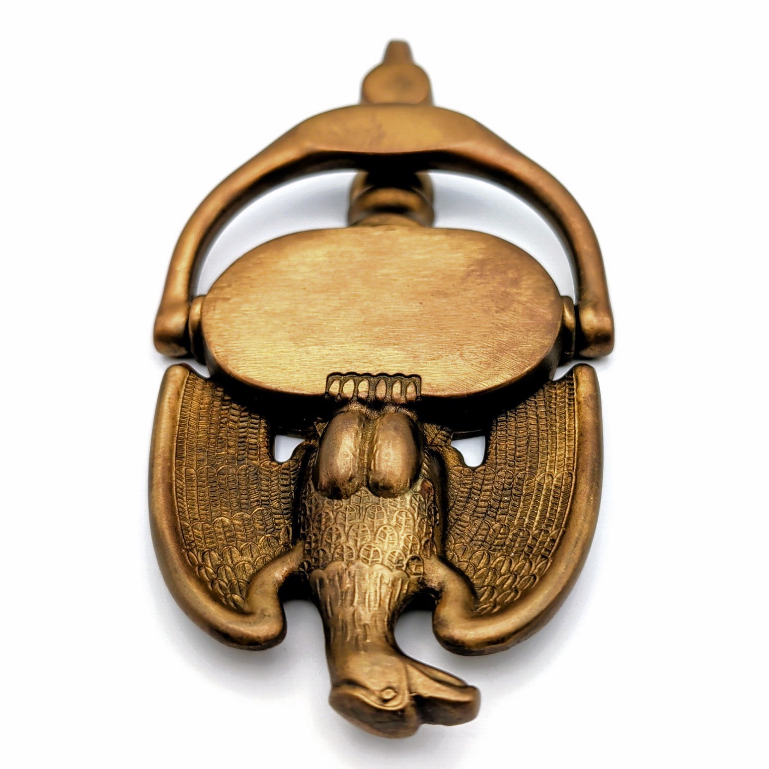 Vintage Brass Metal American Eagle Door Knocker 8” Heavy Brass Decor