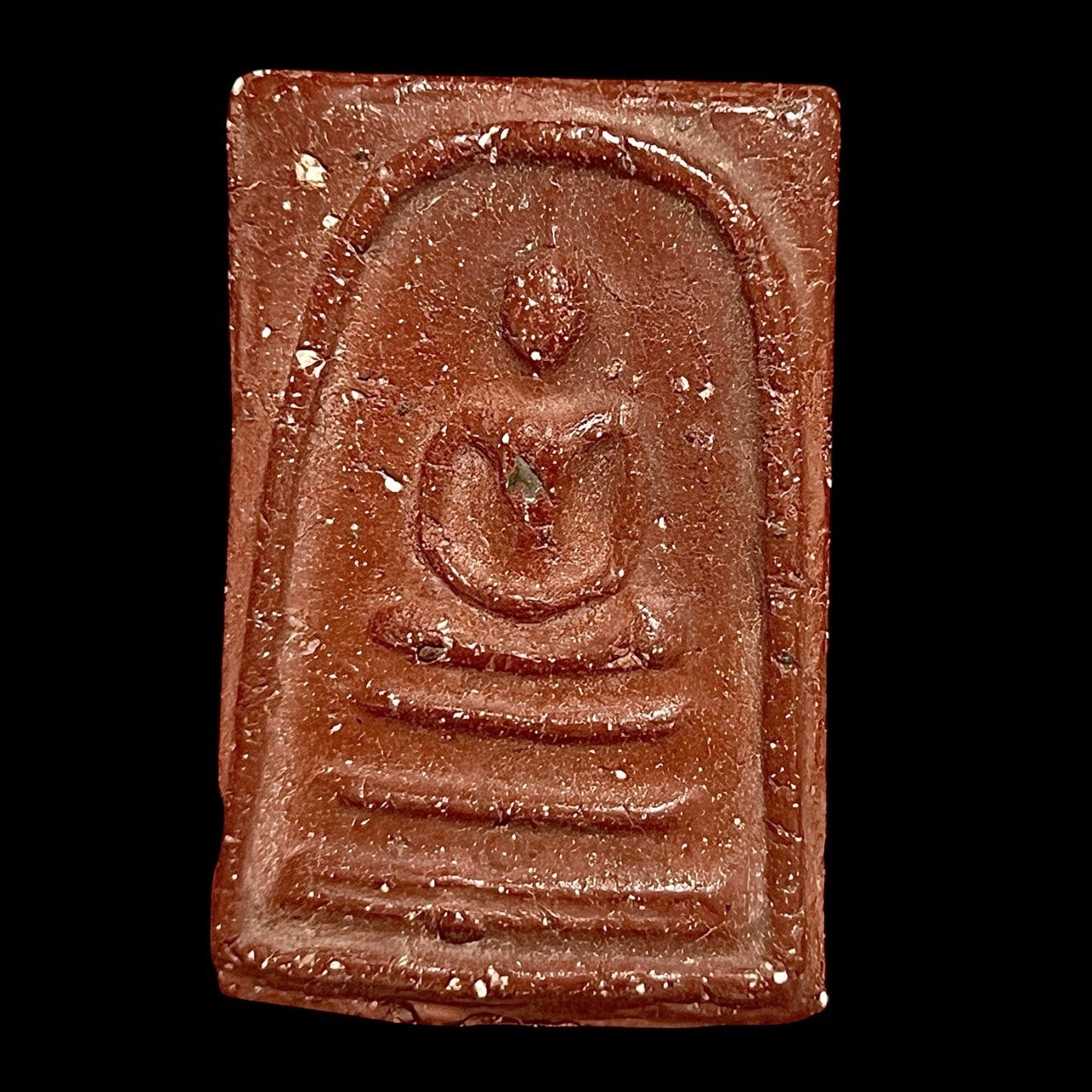 Thai Amulet Phra Somdej Wat Rakang Chinese Character Back Dark Red Vintage Rich