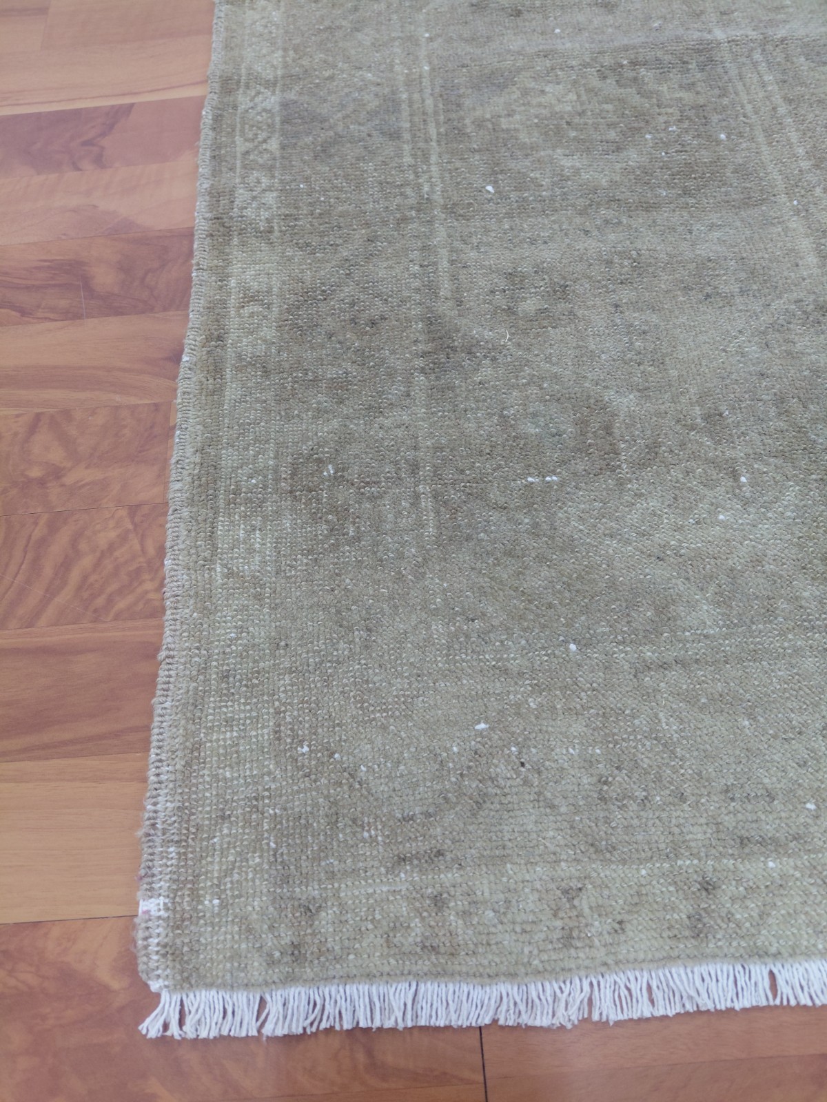 Beige Color Antique Rug Hand Knotted Natural Wool Decor Rug İnterior Design Rug
