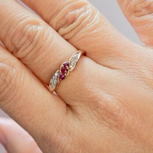 Women’s Gift Band Ring 2Ct Round Cut Lab Created Red Ruby 14k Yellow Gold Plated