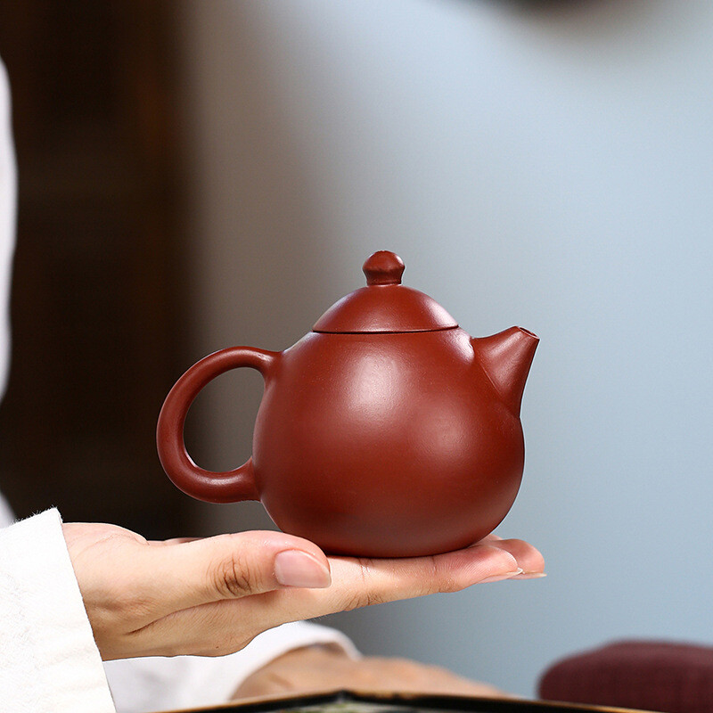 4.6″ Chinese Yixing Zisha Pottery Clovershrub Clay 200ML Ball Holes Teapot 龙蛋