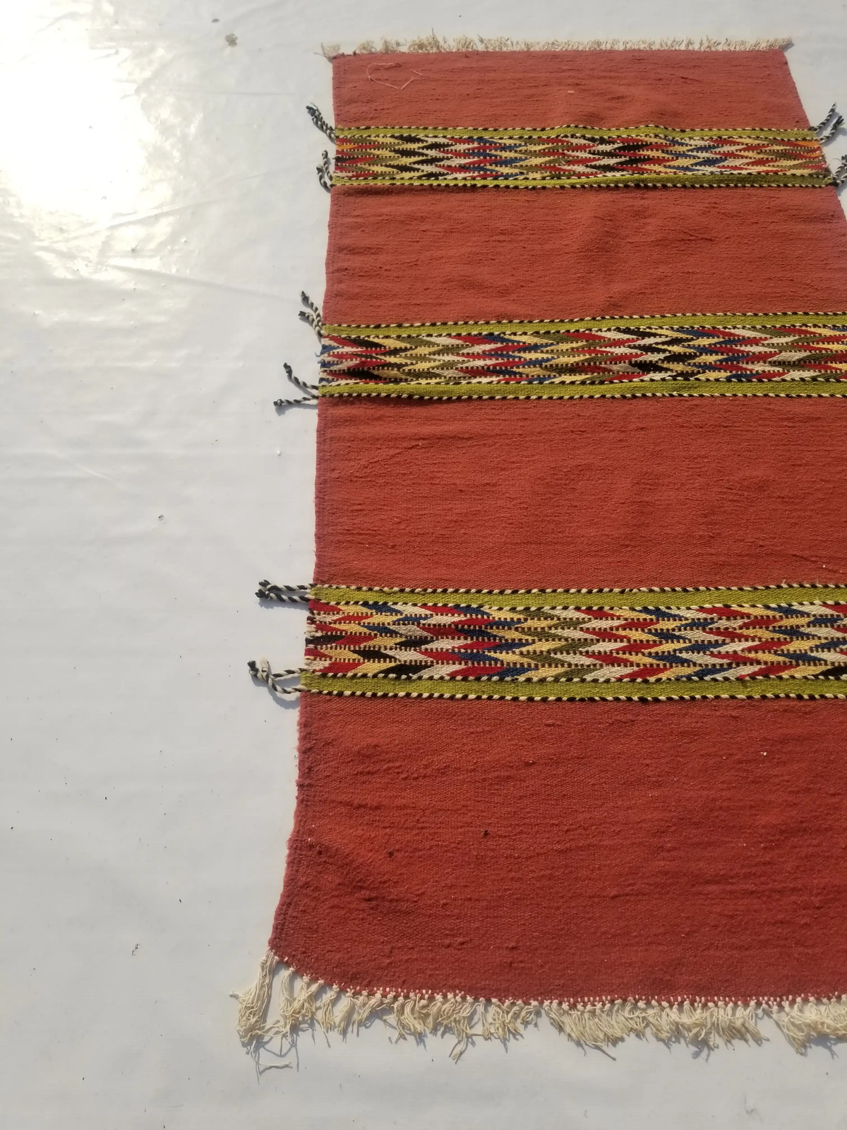 Vintage Handmade Traditional Multicolor Kilim Floor Rug Carpet 3.9×3.2ft