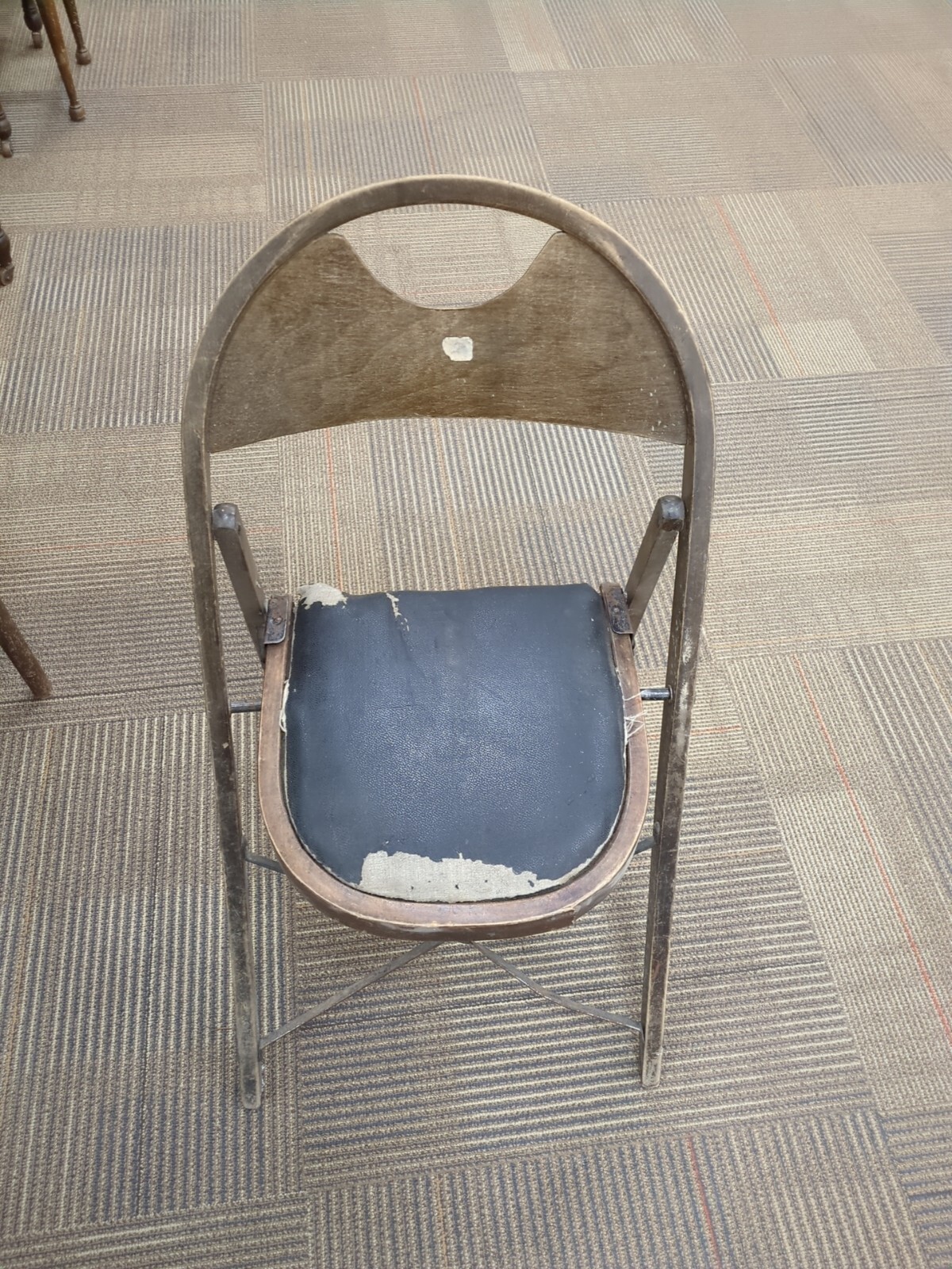 Antique Wood Louis Rastetter Sons Solid Kumfort Folding Chairs (2)