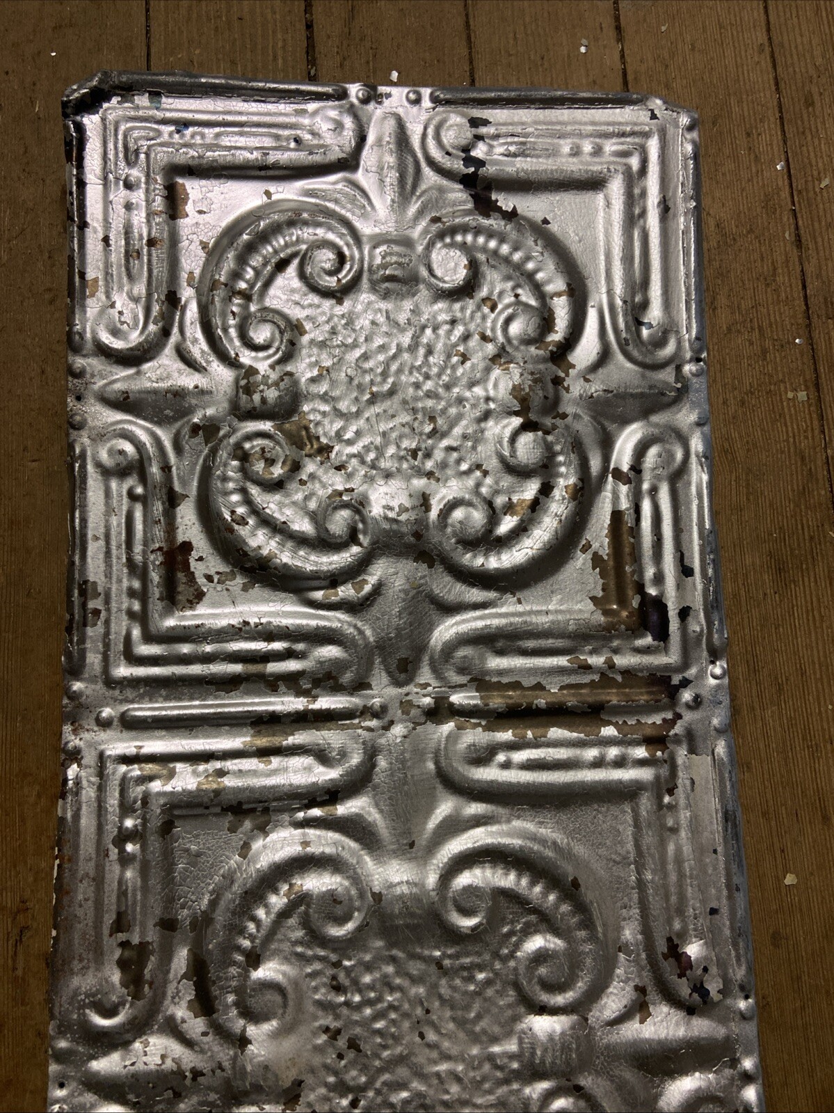 24″ x 12″ Full Piece Antique Ceiling Tin Vintage Reclaimed Salvage Art Craft