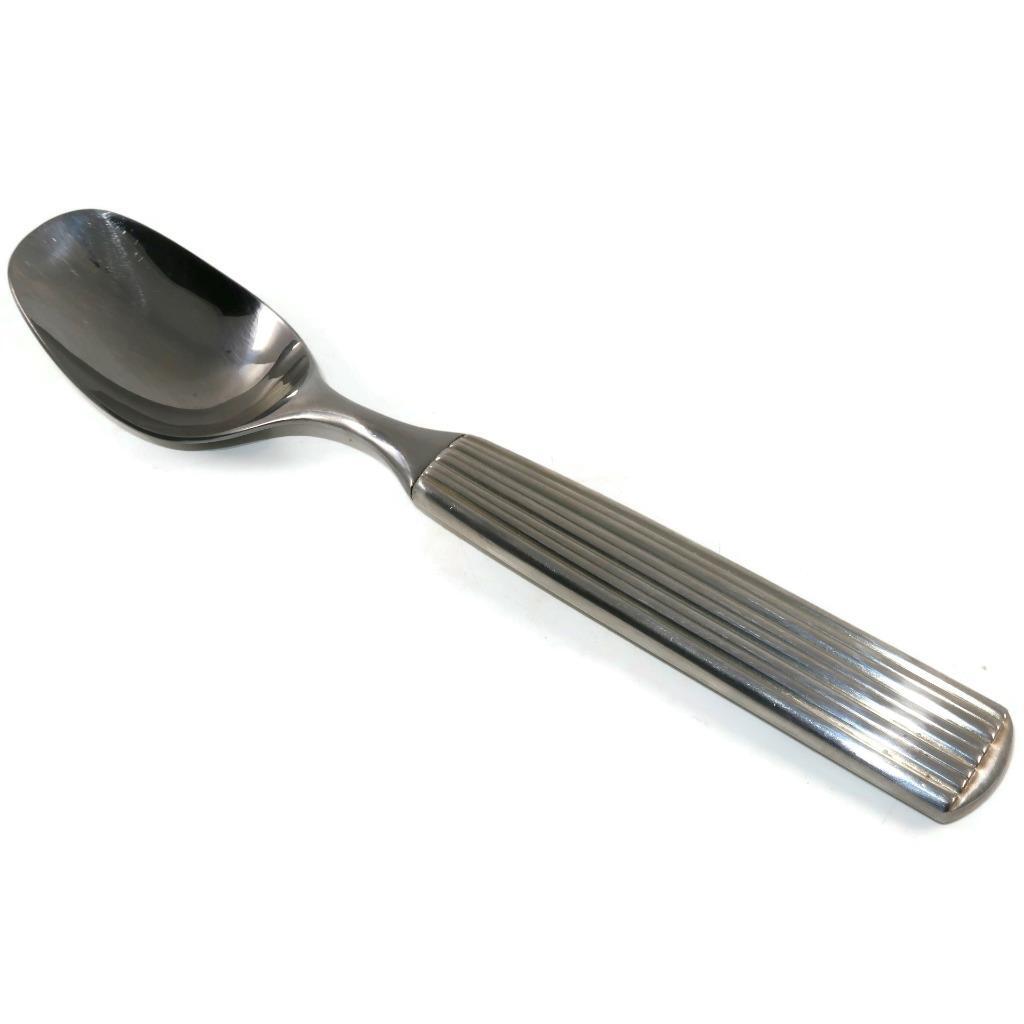 Rosenthal Modulation MCM Stainless Steel & Sterling Handle Serving Spoon, 9 5/8″