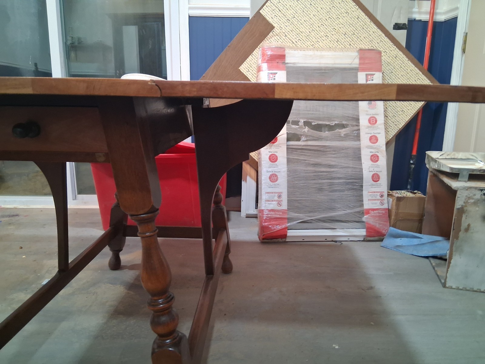 Antique Wooden Rectangular Accent Table with Drawer
