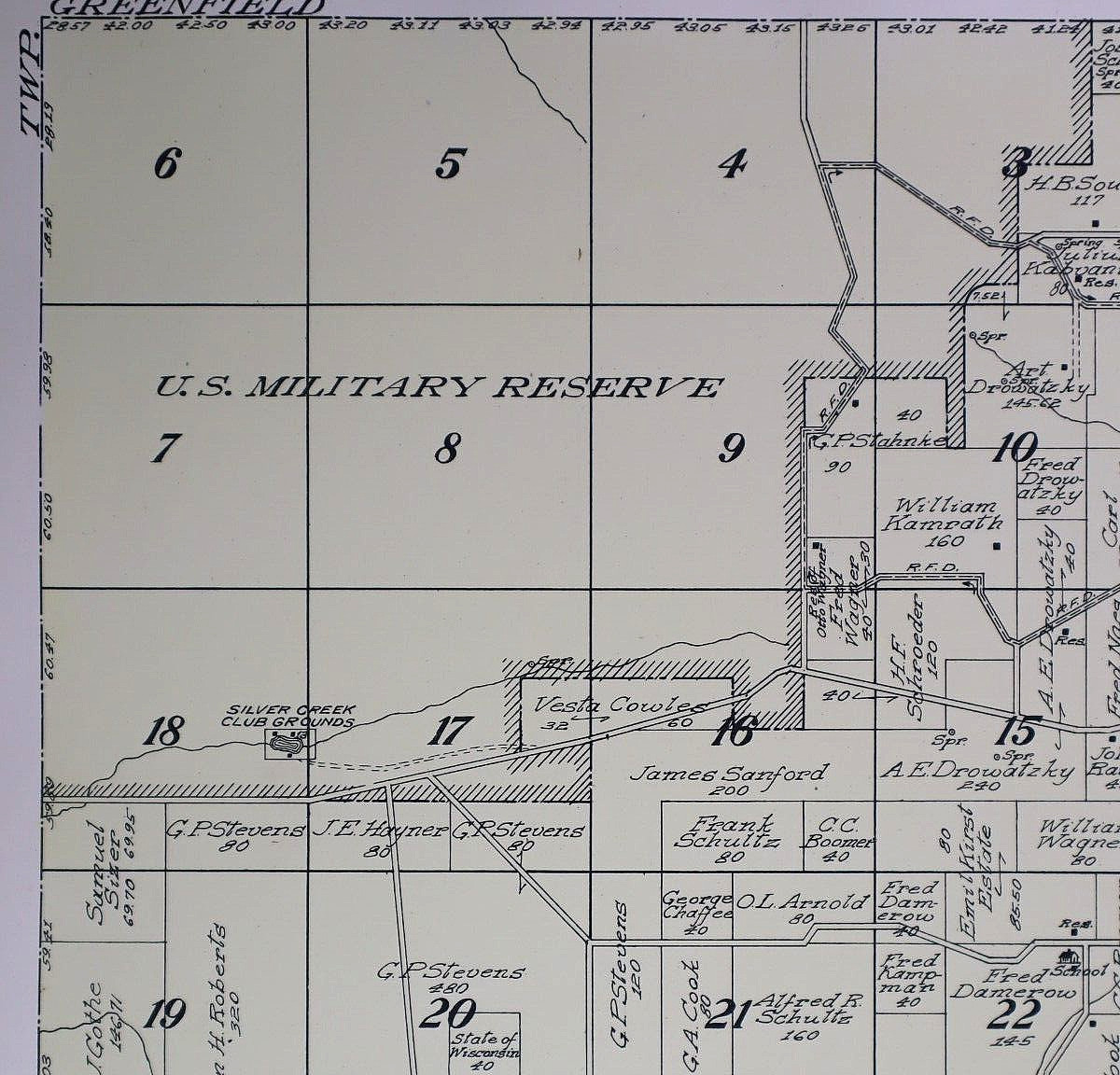 Old 1915 Plat Map ~ ADRIAN, JACKSONVILLE, Twp., MONROE Co., WISCONSIN (LG14x17)