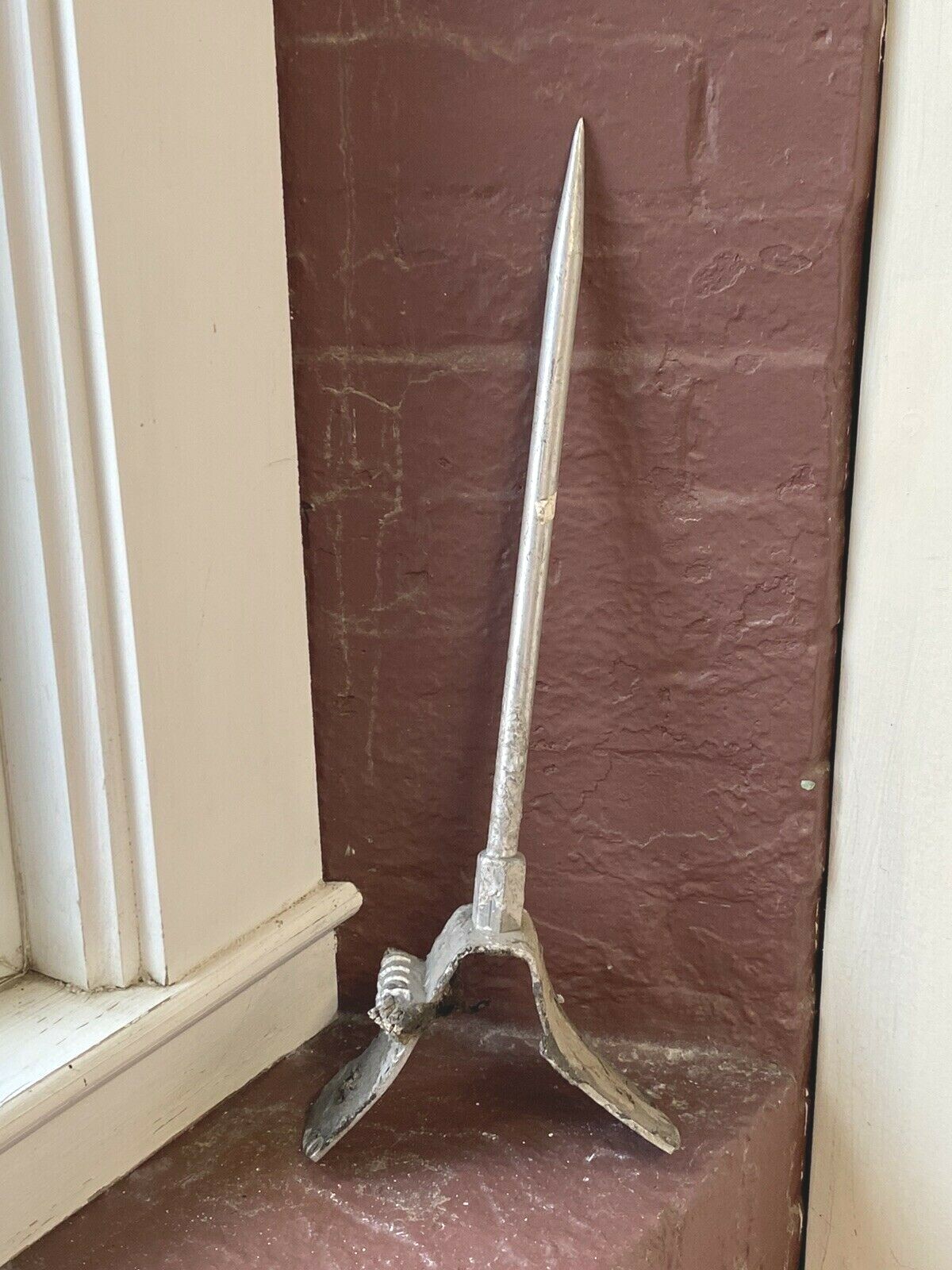Vintage ALUMINUM Lightning Rod & Bracket, Functional, Interior Design Accent