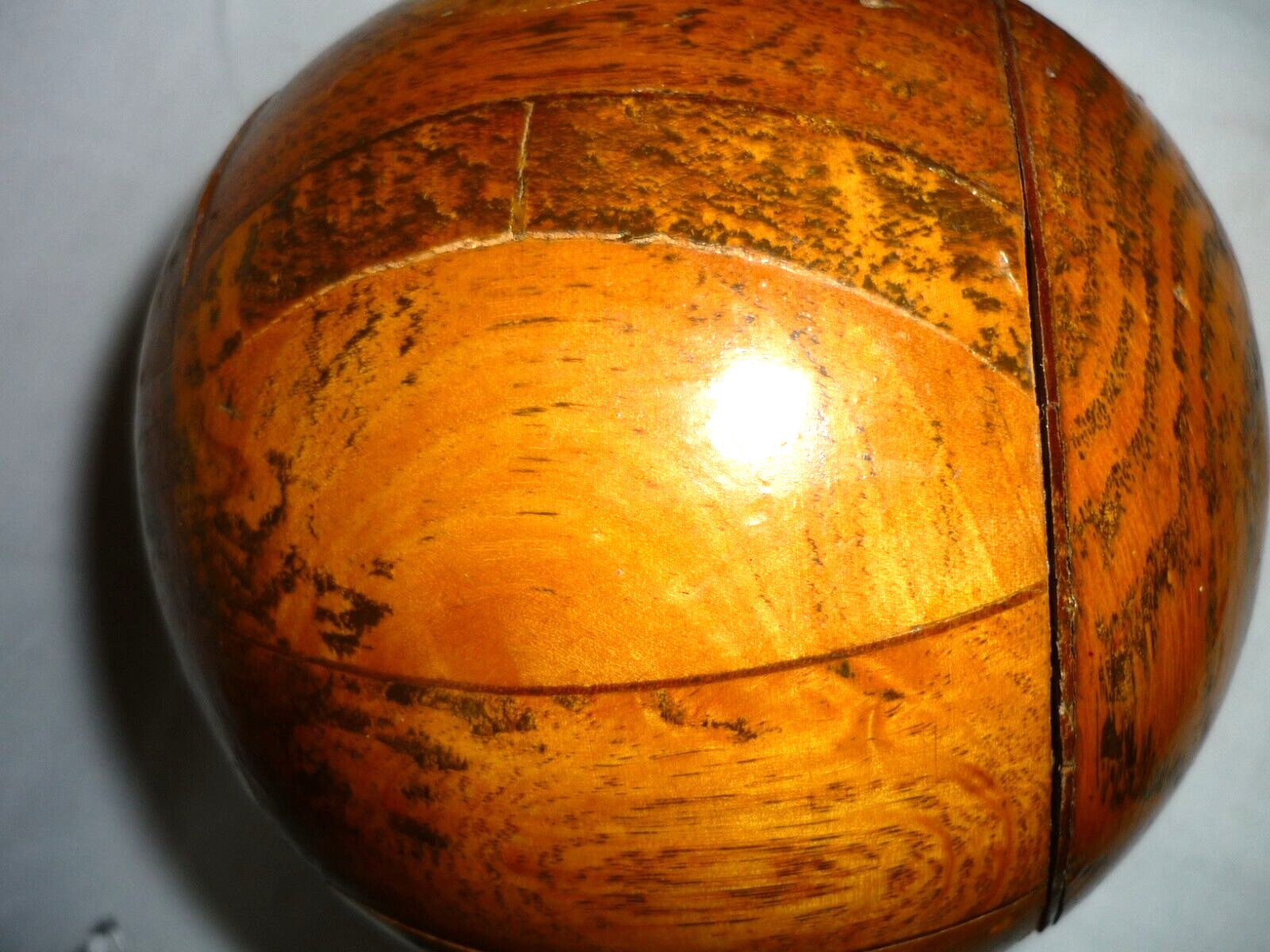 Antique handmade solid oak ? wooden balls