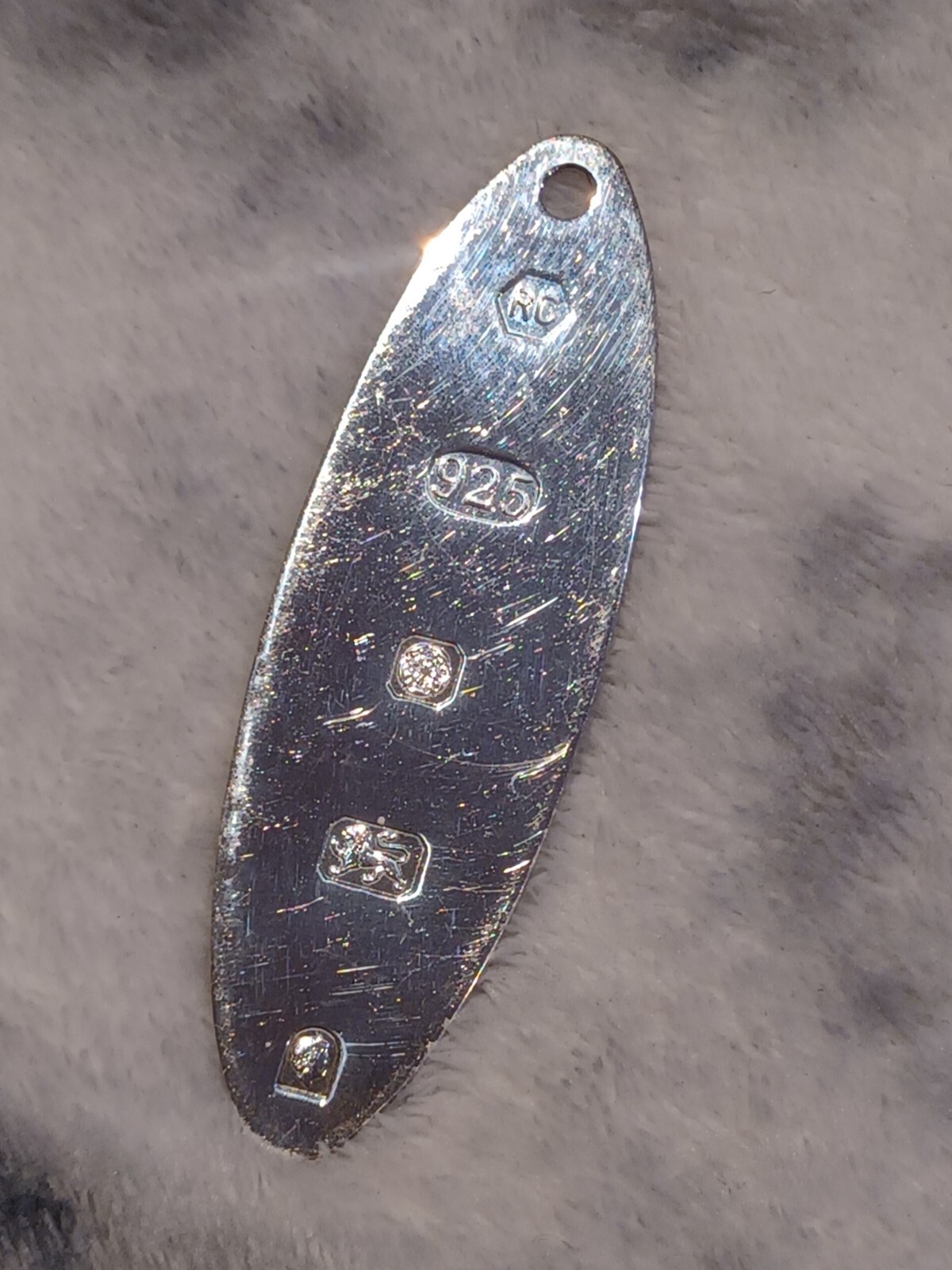Solid Sterling Silver Ingot Style Bookmark Pendant Fully Hallmarked Not Scrap