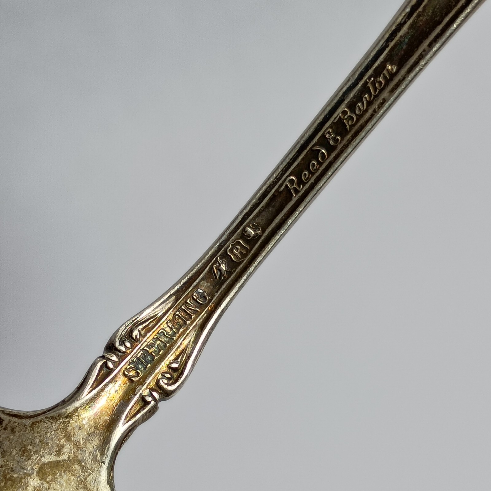 Reed & Barton Sterling Silver Shell Sugar Spoon Georgian Rose No Monogram 6 1/4″