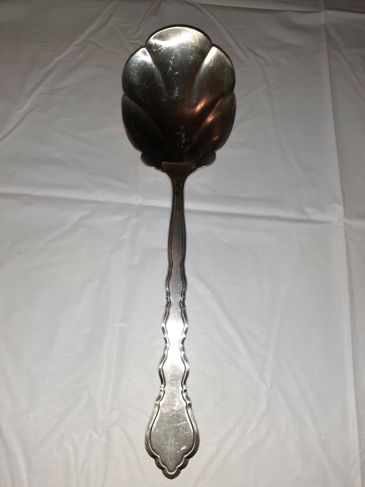 Oneida Community Duet Pattern Silverplate Solid Shell Casserole Spoon 1980-1983