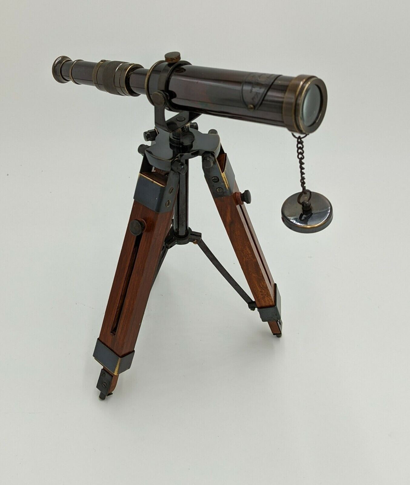 Antique Solid Brass Decorative Telescope & Stand Wooden stylish Tripod Stand New
