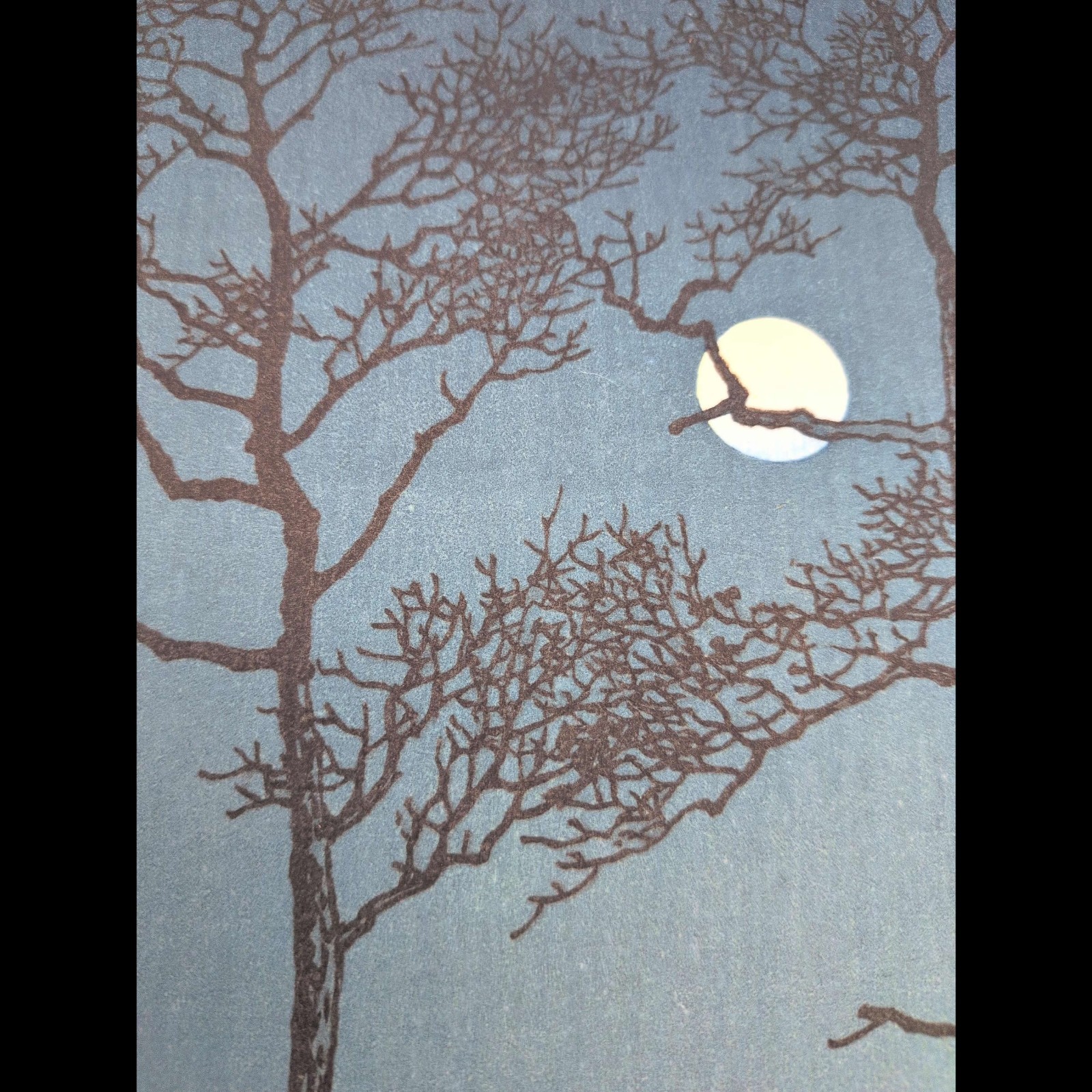 Hasui Kawase Winter Moon Toyamagahara, Tokyo Woodblock Print Shin Hanga JAPAN